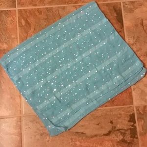 Light blue, sparkly scarf